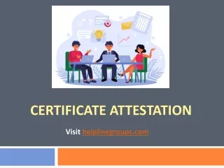 CERTIFICATE ATTESTATION