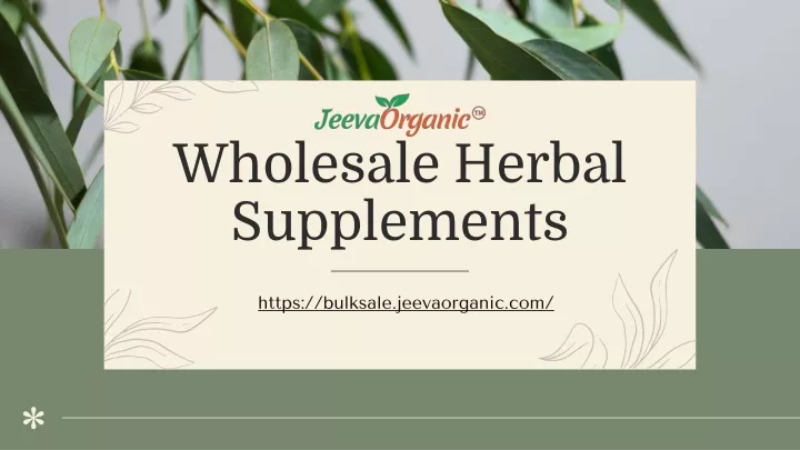 wholesale herbal supplements