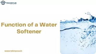 Function of a Water Softener