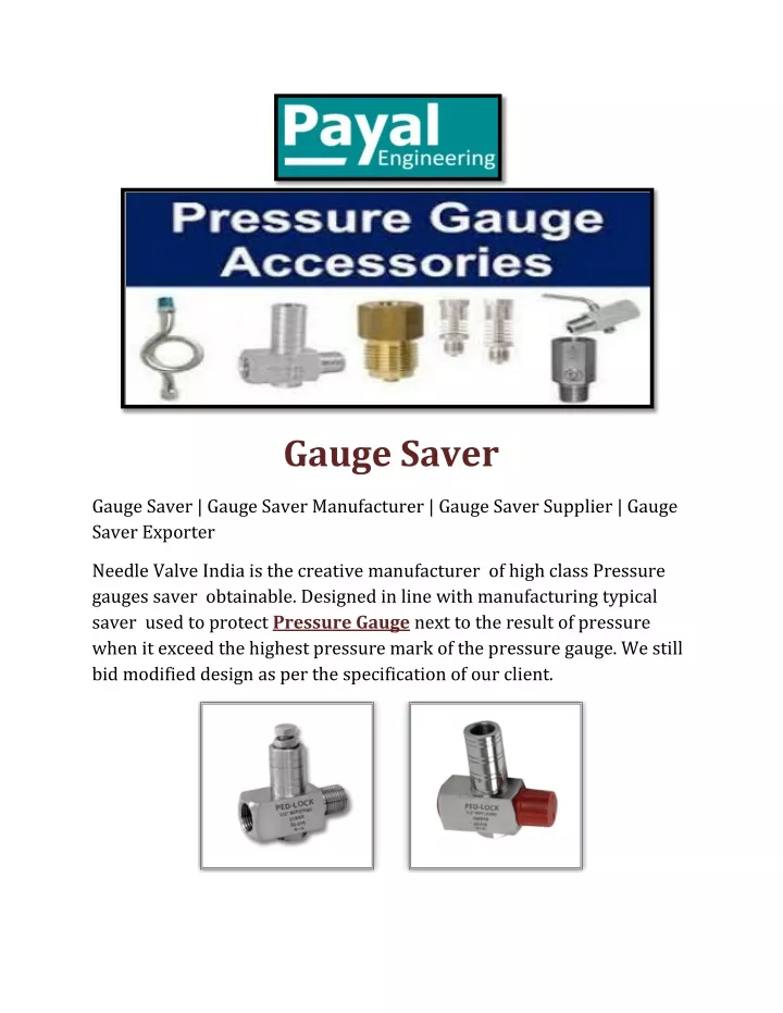 gauge saver