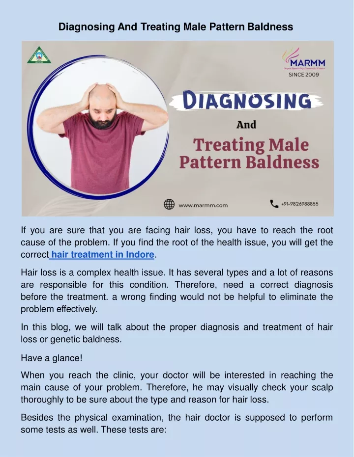 diagnosing and treating male pattern baldness
