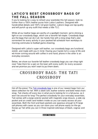 Latico's Best Boho Crossbody Bags Of The Fall Season