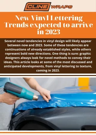 New Vinyl Lettering Trends expected to arrive in 2023