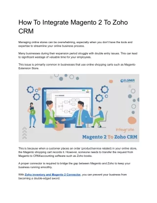 how to integrate magento 2 to zoho crm