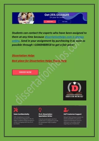 Online Assistance in Writing a Dissertation Proposal