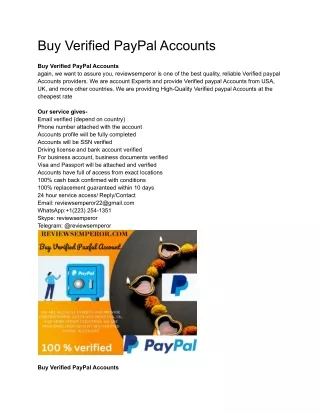 Buy Verified PayPal Accounts