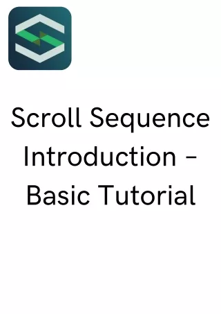 Scroll Sequence Introduction – Basic Tutorial