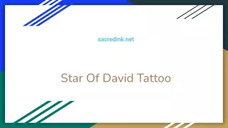Star Of David Tattoo
