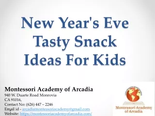 New Year's Eve Tasty Snack Ideas For Kids