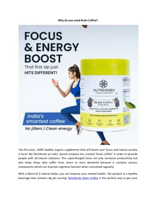 why do you need brain coffee