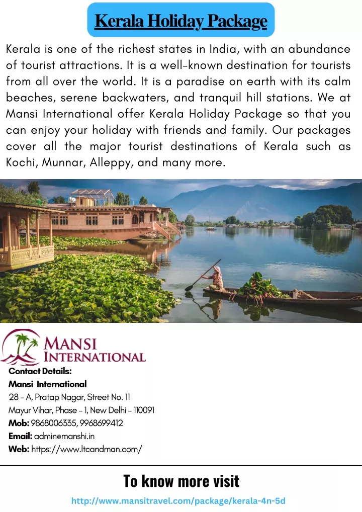 kerala holiday package