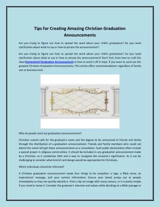 Tips for Creating Amazing Christian Graduation Announcements