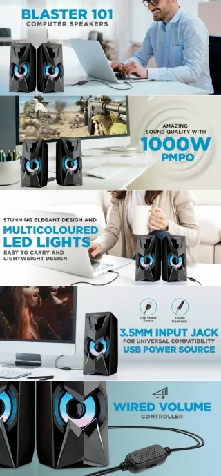 Computer, Laptop, Desktop & PC Speaker - Intex Blaster 101
