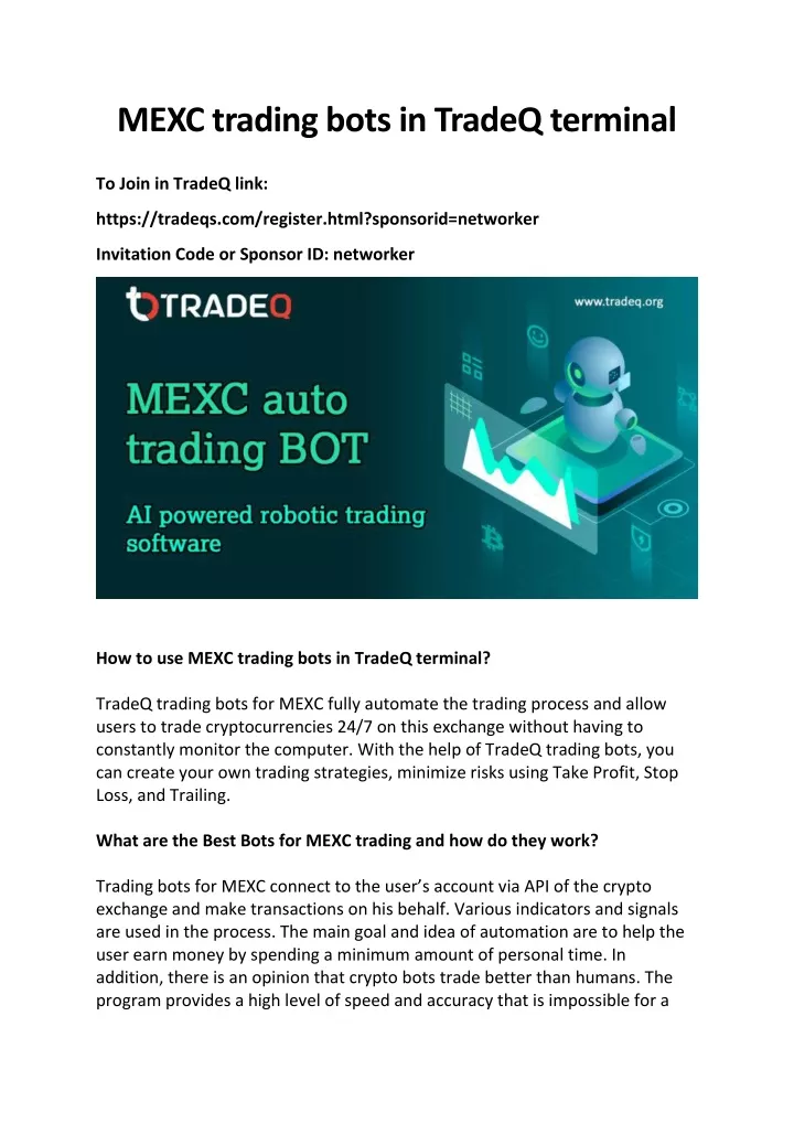 mexc trading bots in tradeq terminal