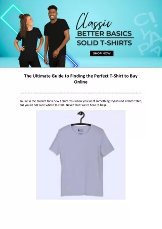 the ultimate guide to finding the perfect t shirt