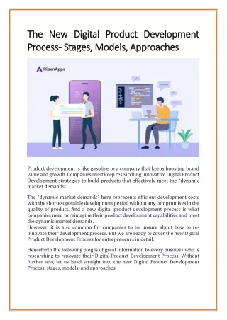 the new digital product development