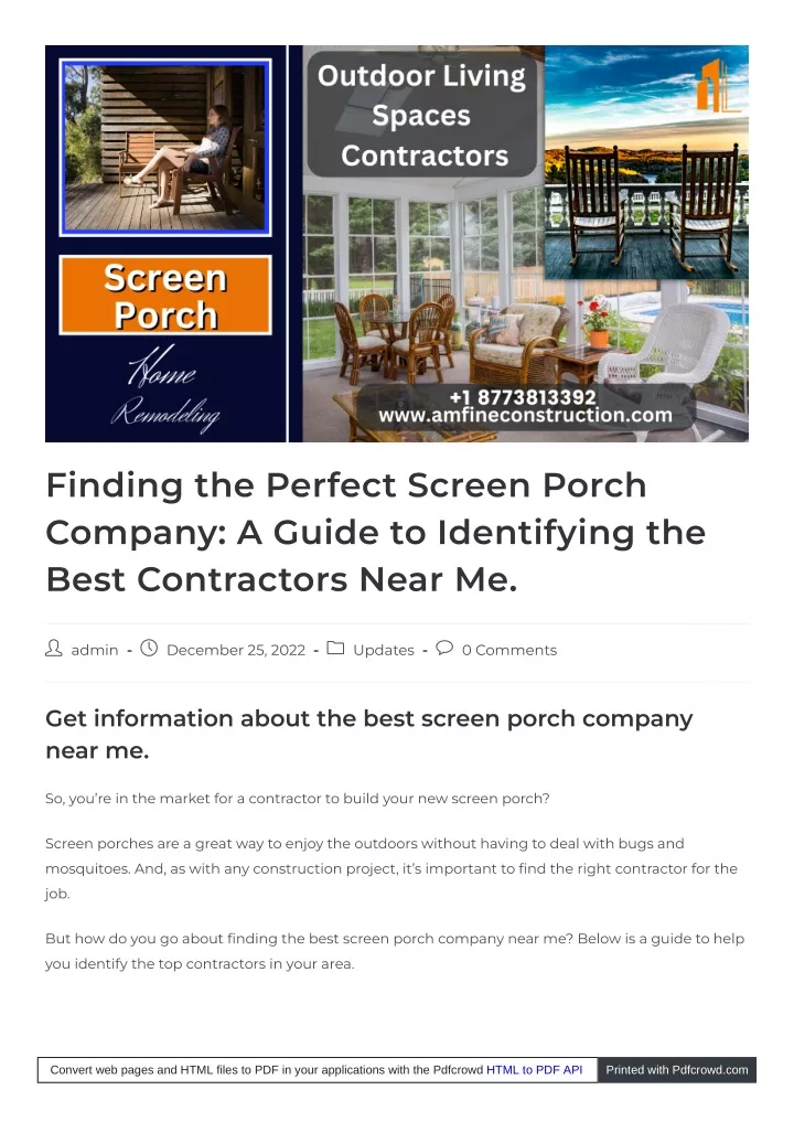 finding the perfect screen porch company a guide