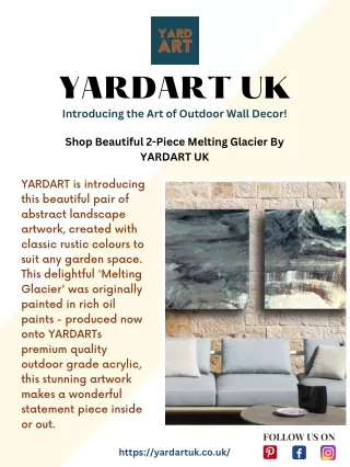 Shop Beautiful 2-Piece Melting Glacier By YARDART UK