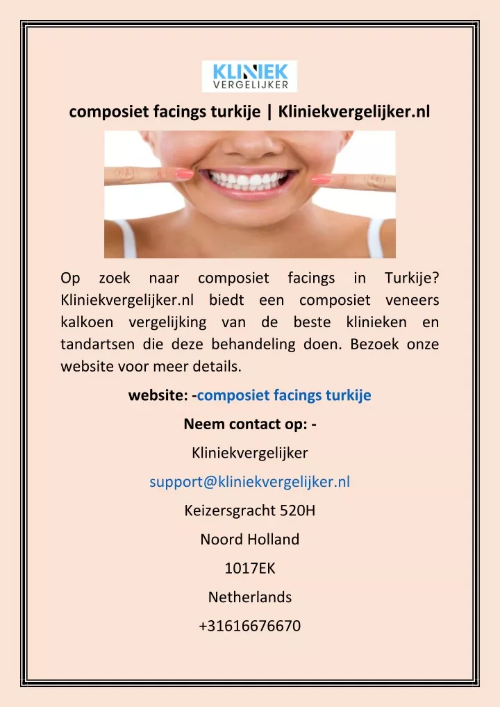 composiet facings turkije kliniekvergelijker nl