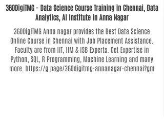 360digitmg data science course training