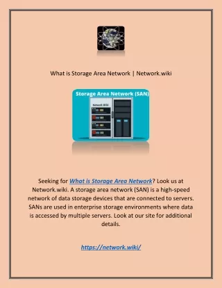 what is storage area network network wiki