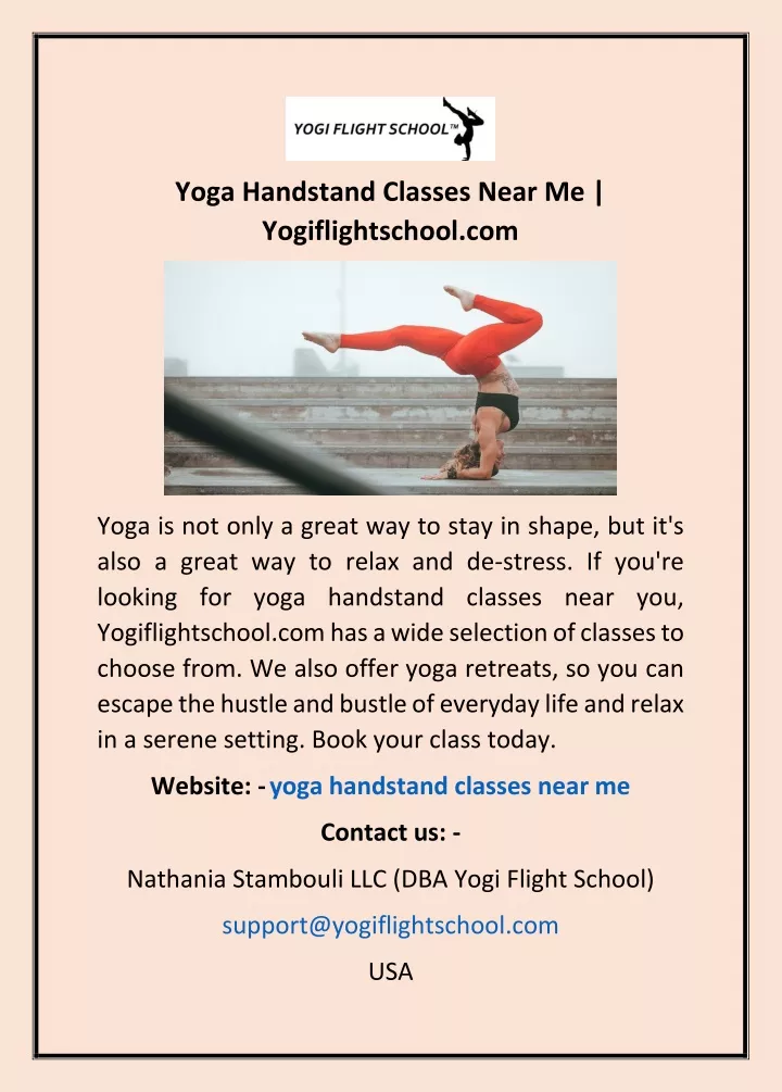 yoga handstand classes near me yogiflightschool