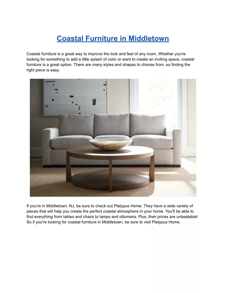coastal furniture in middletown