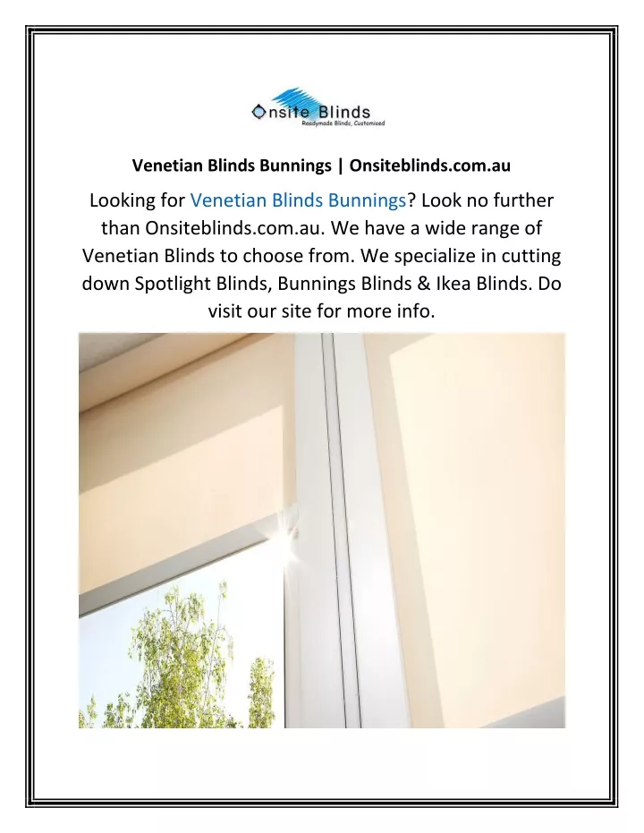 venetian blinds bunnings onsiteblinds com au