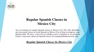 regular spanish classes in mexico city