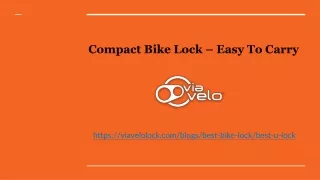 Compact Bike Lock – Easy To Carry