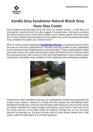 Kandla Grey Sandstone Natural Bluish Grey Hues Stay Cooler