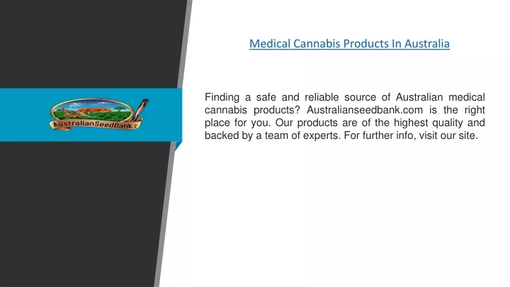 medical cannabis products in australia