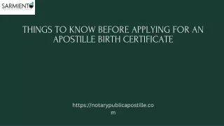 Things to Know Before Applying for an Apostille Birth Certificate