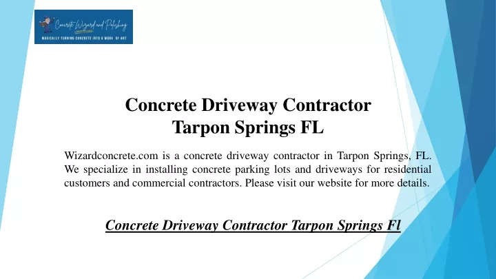 concrete driveway contractor tarpon springs fl