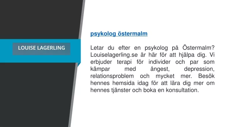 psykolog stermalm letar du efter en psykolog