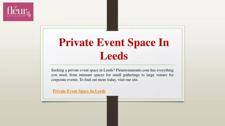 private event space in leeds