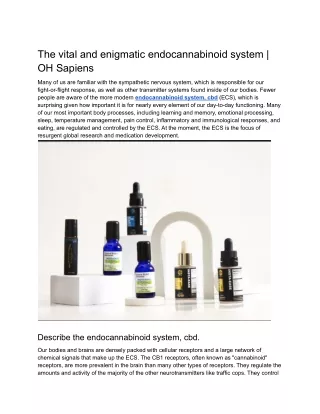 The vital and enigmatic endocannabinoid system _ OH Sapiens
