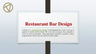 Restaurant Bar Design | Astoundinginteriors.co.uk