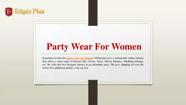 party wear for women