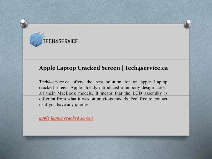 apple laptop cracked screen tech4service ca