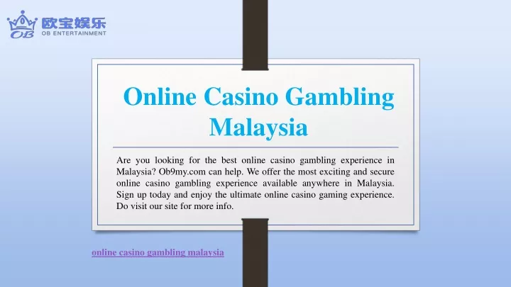 online casino gambling malaysia