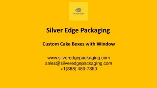 Info about Custom Cake Boxes with Window
