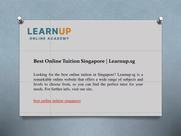 best online tuition singapore learnup sg