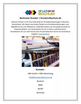 Bochumer Drucker  Druckereibochum.de