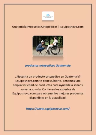 Guatemala Productos Ortopédicos | Equiposnovo.com