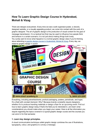 how to learn graphic design course in hyderabad