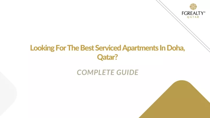 looking for the best serviced apartments in doha