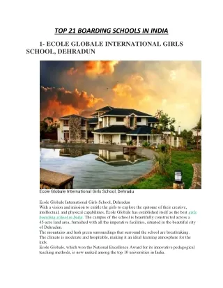 top 21 boarding schools in india