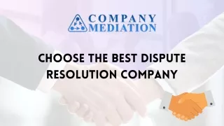 Professional Mediation Services - Company Mediation