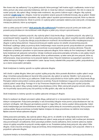 Podstawowy przewodnik w temacie skok pożyczka dla zadłużonych